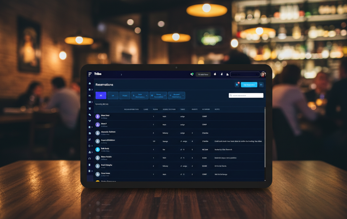 Reservations list view